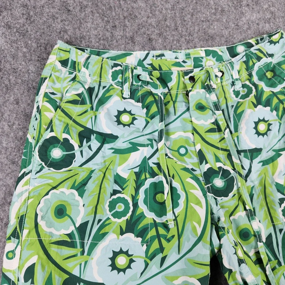 Relwen Hybrid Shorts Men 32 Green Floral Drawstring Nylon Summer Casual Outdoor